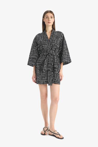 Regular Fit Printed Cotton Beachwear