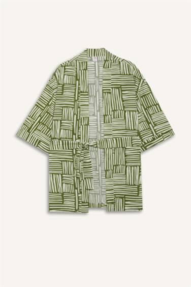 Regular Fit Printed Cotton Beachwear