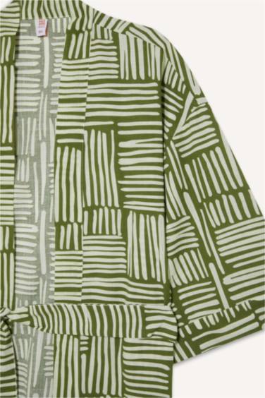 Regular Fit Printed Cotton Beachwear