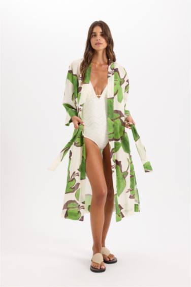 Fall in Love Patterned Cotton Beachwear