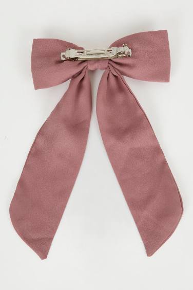 Pink Ribbon Bow Hair Clip