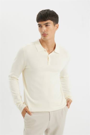 стандарт пішім поло жаға трикотаж Пулловер