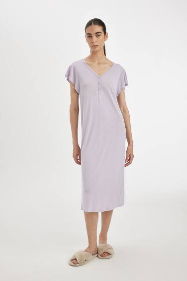 Fall in Love V-Neck Viscose Nightgown