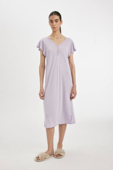 Fall in Love V-Neck Viscose Nightgown