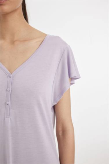 Fall in Love V-Neck Viscose Nightgown