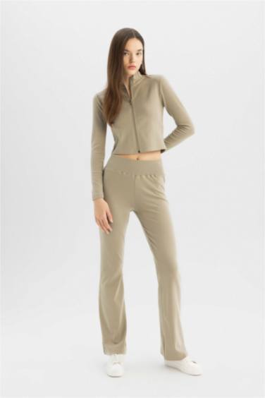 سروال مضلع برجل واسع