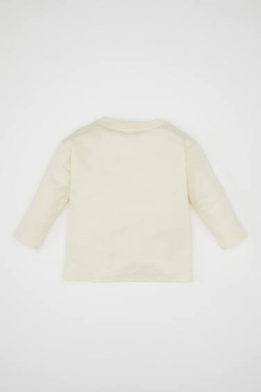 Baby Boy Regular Fit Crew Neck Long Sleeve Basic T-Shirt