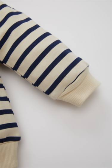 Baby Boy Crew Neck Striped Thin Sweatshirt