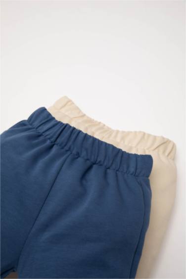 Erkek Bebek Beli Lastikli Baskılı 2'li Eşofman Altı