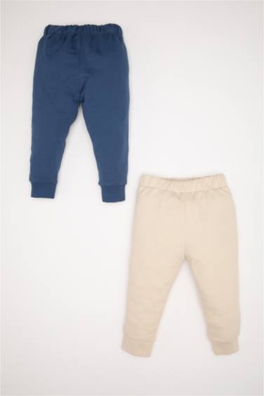 Erkek Bebek Beli Lastikli Baskılı 2'li Eşofman Altı