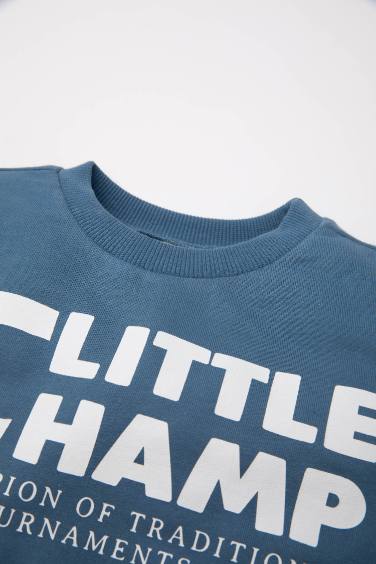 طقم بيبي اولادي سويت شيرت وسويت بانتس - قطعتين