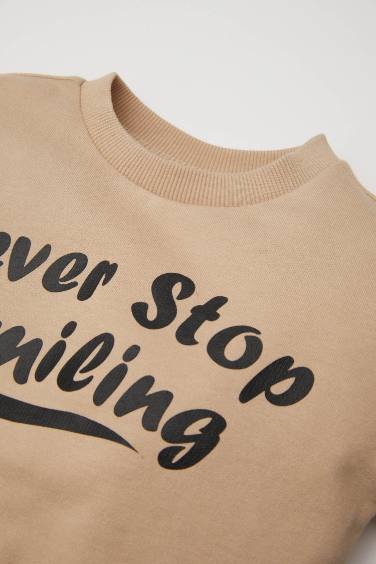 Boy Baby Printed Sweatshirt Sweatpants 2 Piece Set