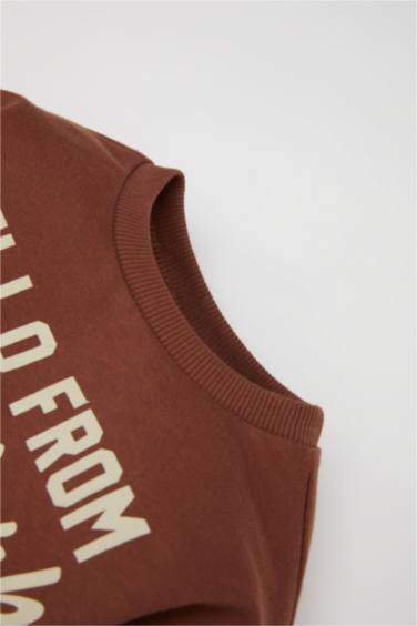 Baby Boy Slogan Printed Thin Fabric 2 Piece Set