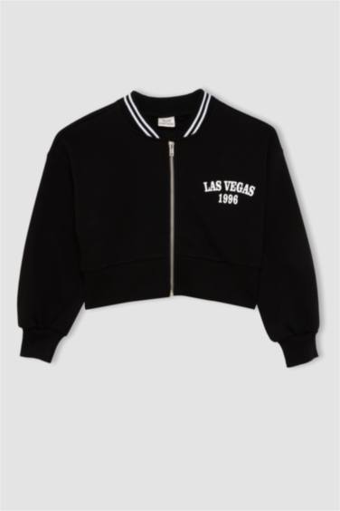 Girl Bomber Cardigan Wide Leg Sweatpants 2 Piece Set