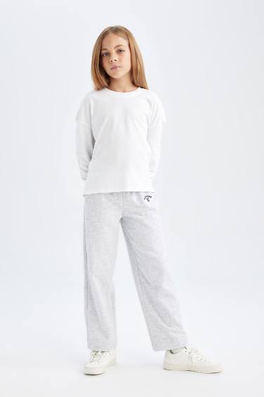 Girl Carrot Fit Printed Sweatpants