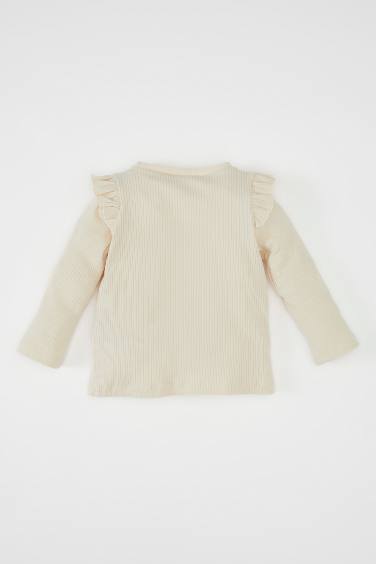 Футболка с принтом с длинным рукавом для малышей девочек