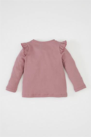 Сәби Қыз велосипед мойыны гүл ұзын жеңді Ұзын жеңді футболка