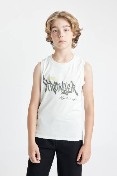 Boy Boy Crew Neck Sleeveless T-Shirt