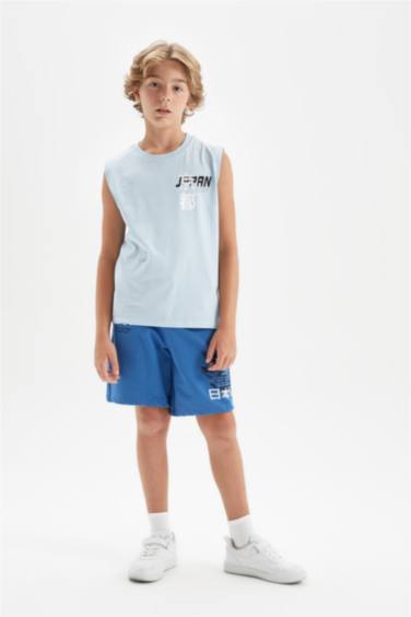 Boy Crew Neck Printed Sleeveless T-Shirt