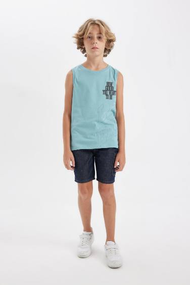 تيشيرت كت اولادي قصة عادية بدون كم بطبعة