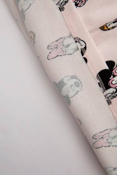 Ensemble de Robe imprimée Mickey & Minnie à manches courtes et culotte pour bébé fille