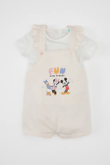 Baby Girl Disney Mickey & Minnie T-Shirt Jumpsuit 2 Piece Set