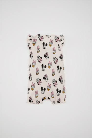 Baby Girl Newborn Disney Mickey & Minnie Ribbed Jumpsuit