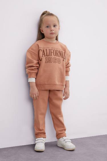 Baby Girl Printed Sweatshirt Sweatpants 2 Piece Set