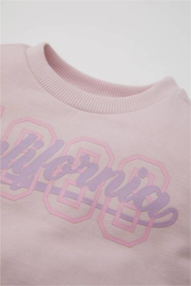 Baby Girl Printed Sweatshirt Sweatpants 2 Piece Set