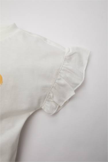 تيشيرت بناتي بنقشة الزهور نص كم قصة عادية