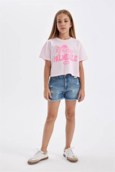 Girl Printed Short Sleeve T-Shirt