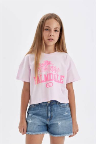Girl Printed Short Sleeve T-Shirt