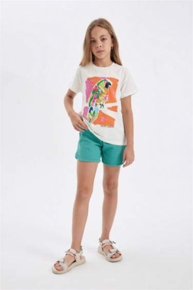 Short en Waffle pour Fille