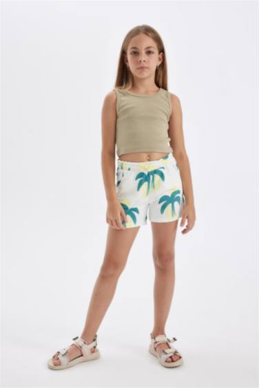 شورت بناتي من قماش رقيق