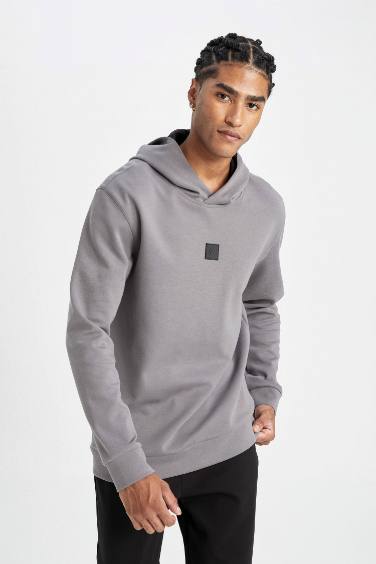 DeFactoFit Standart Fit Kapüşonlu Sporcu Sweatshirt