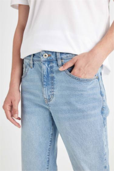Pantalon Jean slim à effet délavé