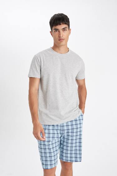 طقم بيجاما قصة عادية - قطعتين