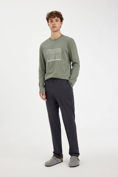 Ensemble de Pyjama imprimé à col rond et coupe régulière pour Homme