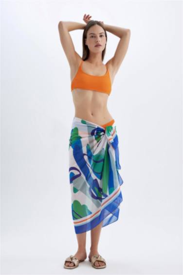 Fall in Love Patterned Voile Beach Skirt
