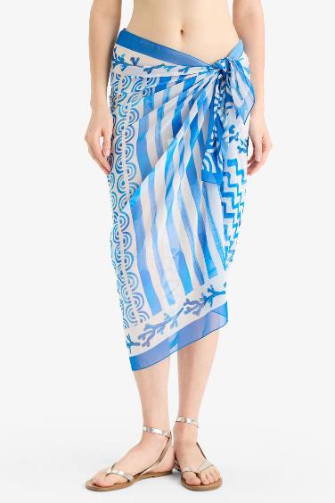 Fall in Love Standard Fit Patterned Chiffon Beachwear