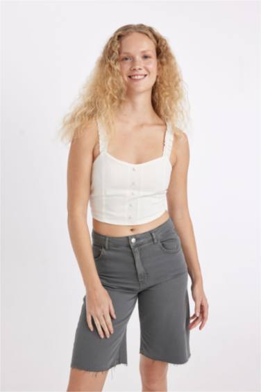 V-Neck Sleeveless Blouse