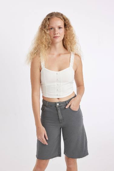 V-Neck Sleeveless Blouse