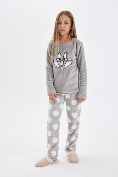 Girl Looney Tunes Regular Fit Plush 2 Piece Pajama Set