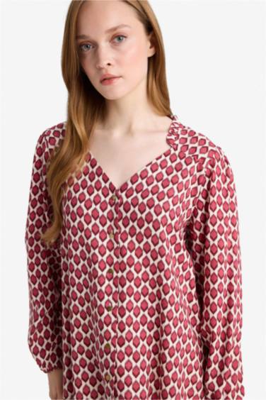 Regular Fit V-Neck Long Sleeve Shirt