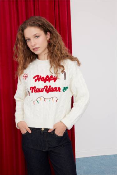 Pull Tricot Col rond Un Délai Similaire
