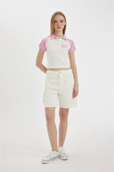 T-Shirt Slim imprimé à manches courtess