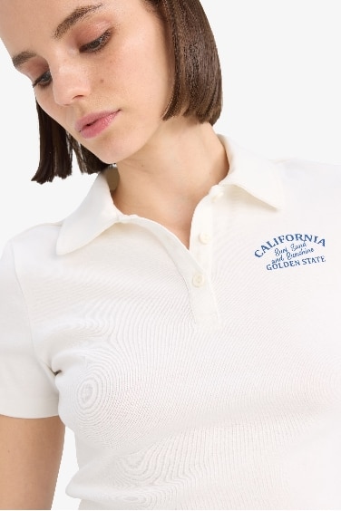 Slim Fit Slogan Pattern modal Short Sleeve T-Shirt