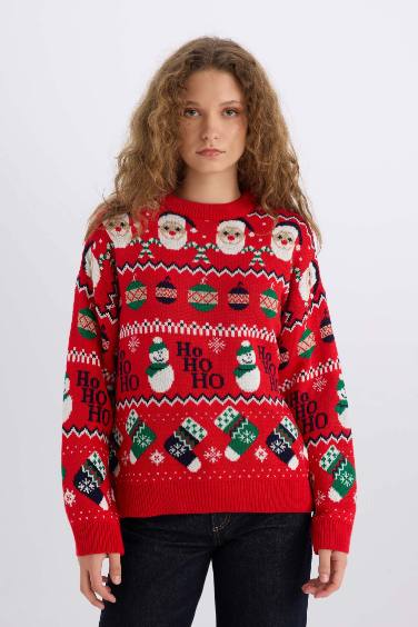 Christmas Themed Crew Neck Pullover