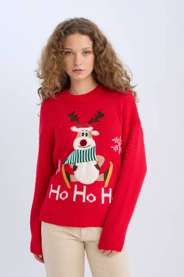 Christmas Themed Zippered Pullover