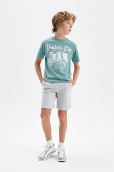 Boy Printed Short Sleeve T-Shirt Shorts 2 Piece Set